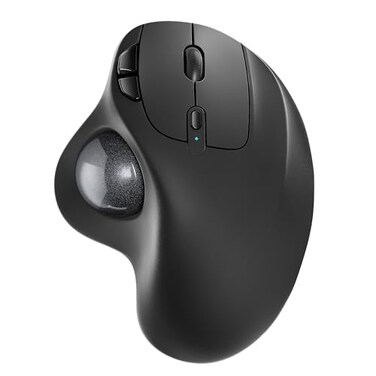 Nulea M501 Wireless Trackball Mouse Rechargeable Ergonomic Easy Thumb Control Precise Smooth Tracking 3 Device Connection Bluetooth or USB Receiver Compatible for PC Laptop Mac Windows