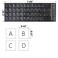 YongMai 2Pcs Arabic Letter Stickers White Font Black Background Notebook Computer Keyboard Keys Replacement