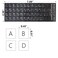 YongMai 2Pcs Arabic Letter Stickers White Font Black Background Notebook Computer Keyboard Keys Replacement