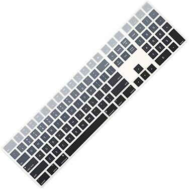 Allinside Ombre Gray Cover for Apple iMac Magic Wireless Keyboard with Numeric Keypad MQ052LLA A1843 US Layout