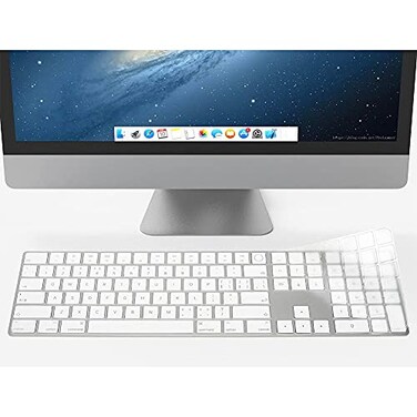 COOSKIN Keyboard Skin for Magic Keyboard A2520 with Numeric Keypad Touch ID