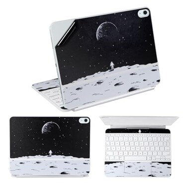 immoenuc IMMOENUC Protective Skin Sticker for 2026 2025 iPad Air M4 M3 13inch Magic Keyboard 3Side ull Coverage Protective Vinyl Decals SelfAdhesivePreCut TopBottomKeyboard PanelEarth Pattern