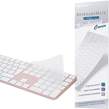 Digi-Tatoo Not for 2024 Release A3119 Keyboard Cover for iMac Magic Keyboard Europe Layout 7 Shape Enter KeyModel A2520 Touch ID Version with Numeric Key Ultra Thin Clear Protector Skin