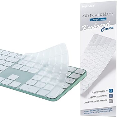 Digi-Tatoo Not for 2024 Release A3119 Keyboard Cover for iMac Magic Keyboard Model A2520 Touch ID with Numeric Key Ultra Thin Protective and Clear Keyboard Cover Protector Skin