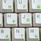 Online-Welcome OnlineWelcome Russian Transparent Keyboard Sticker Green