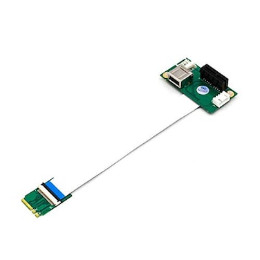 Mustpoint NGFF M2 Key AE to PCIE Express x1 USB Riser Card with High Speed FPC Cable