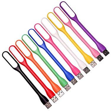 EBYPHAN Mini USB Light for Keyboard Flexible USB Laptop Light Adjustable USB Lamp for Notebook ComputerGooseneck Structure LED Lighting Source 10Pack