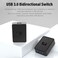 GOWENIC USB 30 Switch Selector Bi Directional USB Switch 2 in 1 Out or 1 in 2 Out USB KVM Switch for PCs Mouse Keyboard Printer Scanner
