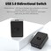 GOWENIC USB 30 Switch Selector Bi Directional USB Switch 2 in 1 Out or 1 in 2 Out USB KVM Switch for PCs Mouse Keyboard Printer Scanner