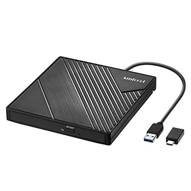 Amicool External DVD Drive USB 30 USB C CD Burner CDDVD RW Optical Drive Slim Portable DVD CD ROM Rewriter Writer Duplicator for Laptop Desktop PC Windows 111087 MacBook Mac Linux OS Apple