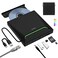 ORIGBELIE New External CD DVD Drive Cool DVD Burner USB 30 with Ethernet Adapter 3 USB and 2 TFSD Card Ports CD DVD Player Reader Writer Optical Disc Drive for Laptop MacBook PC Windows Linux Mac OS