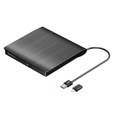 ROOFULL USB 30 External CD DVD Drive Burner for Laptop Mac Linux PC
