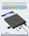 ROOFULL External CD DVD Drive with SD Card Reader USB 30 Ports Hub Carrying Case USBC CD DVD ROMRW Disk Player Burner Writer for Laptop Mac PC Windows 1110 MacBook iMac Desktop Computer