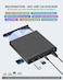 ROOFULL External CD DVD Drive with SD Card Reader USB 30 Ports Hub Carrying Case USBC CD DVD ROMRW Disk Player Burner Writer for Laptop Mac PC Windows 1110 MacBook iMac Desktop Computer