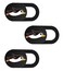 SIREG Webcam Cover Slide 0027in Ultra Thin Web Camera Cover for Laptops Smartphone PC Tablets for Protecting Your Privacy Security Penguin Black 3 Pack