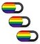 SIREG Webcam Cover Ultra Thin Web Camera Cover fits LaptopTablet Computer Smartphone Protect Your Privacy and SecurityStrong Adhesive RainbowBlack 3 Pack
