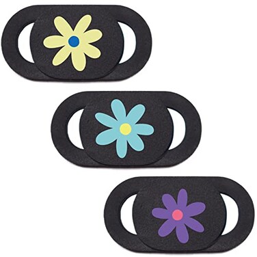 VeekyVicky Laptop Camera Cover Slide Webcam Cover for Privacy Fits for Mini PC PC Surface Tablet Desktop Computer Smart Phone 3 Packs Flower