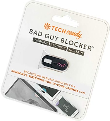 Tech Candy Bad Guy Blocker Webcam Cover Privacy Protector Black Secure Thin Durable for Computers Laptops Tablets Smartphones Easy Application Black 1Pack