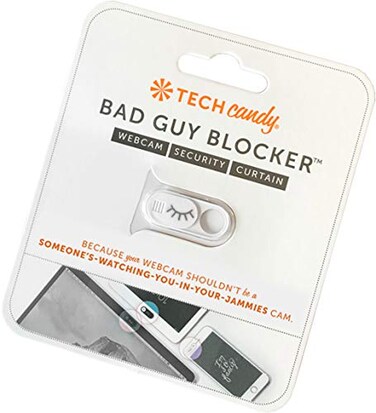 Tech Candy Bad Guy Blocker Webcam Cover Privacy Protector White Secure Thin Durable for Computers Laptops Tablets Smartphones Easy Application