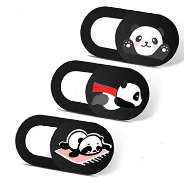 IMNEXT2U Laptop Camera Cover Slide 3 Pack Ultra Thin Slide Laptop Camera Cover for Echo Show Computer Tablet Chromebook PC Panda