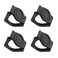 Ruiwaer 4PCS Protective Lens Privacy Cover Shutter Universal Webcam Cover Desktop Computer External Webcam Lens Cover Shutter Cap Hood Streaming Web Camera Privacy Cover Clip Black