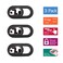 SIREG Webcam Cover Slide Ultra Thin Cute Panda Web Camera Cover fits LaptopTabletComputer Smartphone Protect Your Privacy and SecurityStrong Adhesive