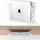 Haohaio Laptop Wall Mount Holder SpaceSaving Under Desk Laptop Mount with Cable Slots Supports 126 Thick Devices Compatible with iPadMacBooksSurface Clear