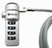 Sendt NotebookLaptop Combination Lock Security Cable Silver