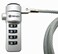 Sendt NotebookLaptop Combination Lock Security Cable Silver