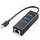 Cable Matters 4in1 USB C Hub Ethernet Support Gigabit Network USB C Ethernet Hub Thunderbolt LAN Adapter with 101001000Mbps Network Black