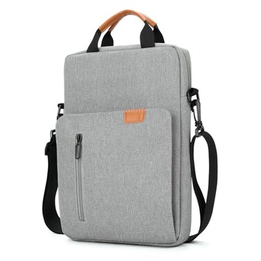 jooeer JOOEER Vertical Laptop Case Computer Bag for 14 Inch MacBook Pro M1 M2 M3 M4 M5 Computer Notebook Waterproof Protective Lightweight Laptop Computer Cover Bag Gray