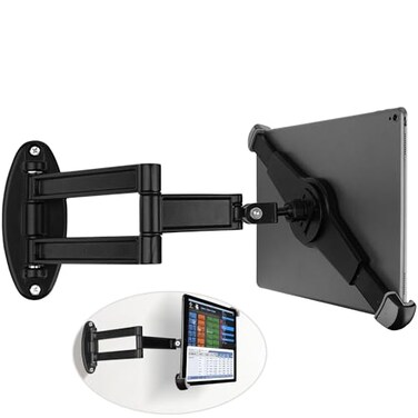 Mippko Foldable iPad Wall HolderAluminium Tablet Wall Mount Holder360Adjustable Extension Articulating Arm Swivels Mountfor 95145 iPadNexusLG G PadseReaderFire HDSwitchSurface Pro