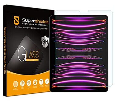 Supershieldz Designed for iPad Pro 129 inch 20182022 M2 6th5th4th3rd Generation Tempered Glass Screen Protector Anti Scratch Bubble Free