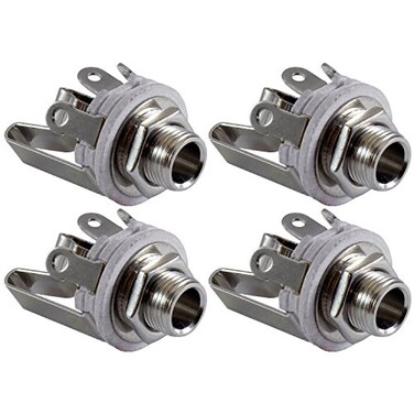 GLS Audio 14 Jacks Female TRS Stereo Panel Mount Jack 4 Pack