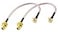 DHT Electronics 2PCS RF coaxial Coax Cable Assembly SMA Female to MCX Male Right Angle 6