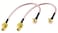 DHT Electronics 2PCS RF coaxial Coax Cable Assembly SMA Female to MCX Male Right Angle 6