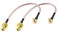 DHT Electronics 2PCS RF coaxial Coax Cable Assembly SMA Female to MCX Male Right Angle 6