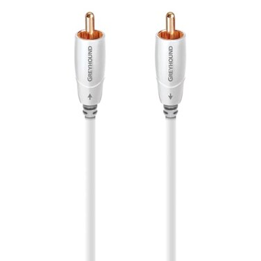 AudioQuest Greyhound Subwoofer RCA Cable 3m White GHOUND03