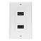 Bealuffe HDMI Wall Plate Wall Outlet Panel for Home Theater HDMI Socket Coupler Support 4K HDR ARC 3D Ethernet White 2 Port