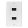 Bealuffe HDMI Wall Plate Wall Outlet Panel for Home Theater HDMI Socket Coupler Support 4K HDR ARC 3D Ethernet White 2 Port
