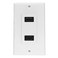 Bealuffe HDMI Wall Plate Wall Outlet Panel for Home Theater HDMI Socket Coupler Support 4K HDR ARC 3D Ethernet White 2 Port