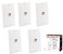 DIYTECH Premium Speaker Wall Plate Spring Loaded Audio Plate for Home Theater Mount Speakers 5 Pack White