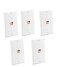 DIYTECH Premium Speaker Wall Plate Spring Loaded Audio Plate for Home Theater Mount Speakers 5 Pack White