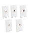 DIYTECH Premium Speaker Wall Plate Spring Loaded Audio Plate for Home Theater Mount Speakers 5 Pack White
