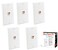 DIYTECH Premium Speaker Wall Plate Spring Loaded Audio Plate for Home Theater Mount Speakers 5 Pack White