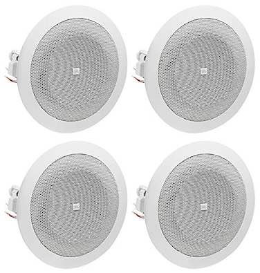JBL 8124 FullRange InCeiling Loudspeaker with 70 Volt100 Volt Taps 4 Pack