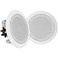 Pyle Pair 8 Bluetooth Flush Mount Inwall Inceiling 2Way Universal Home Speaker System Spring Loaded Quick Connections Polypropylene Cone Polymer Tweeter Stereo Sound 250 Watts PDICBT852RD