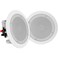 Pyle Pair 8 Bluetooth Flush Mount Inwall Inceiling 2Way Universal Home Speaker System Spring Loaded Quick Connections Polypropylene Cone Polymer Tweeter Stereo Sound 250 Watts PDICBT852RD