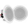 Pyle Pair 8 Bluetooth Flush Mount Inwall Inceiling 2Way Universal Home Speaker System Spring Loaded Quick Connections Polypropylene Cone Polymer Tweeter Stereo Sound 250 Watts PDICBT852RD
