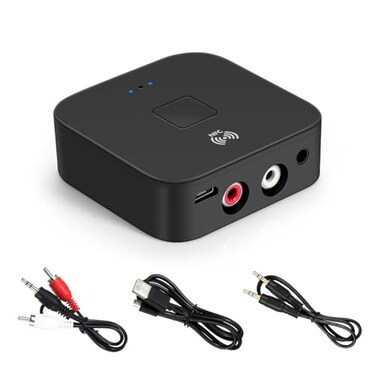 Fellibay Bluetooth Receiver for Home Stereo RCA 35mm AUX Wireless Audio Adapter for Home and Car Stereo SystemNFCEnabled